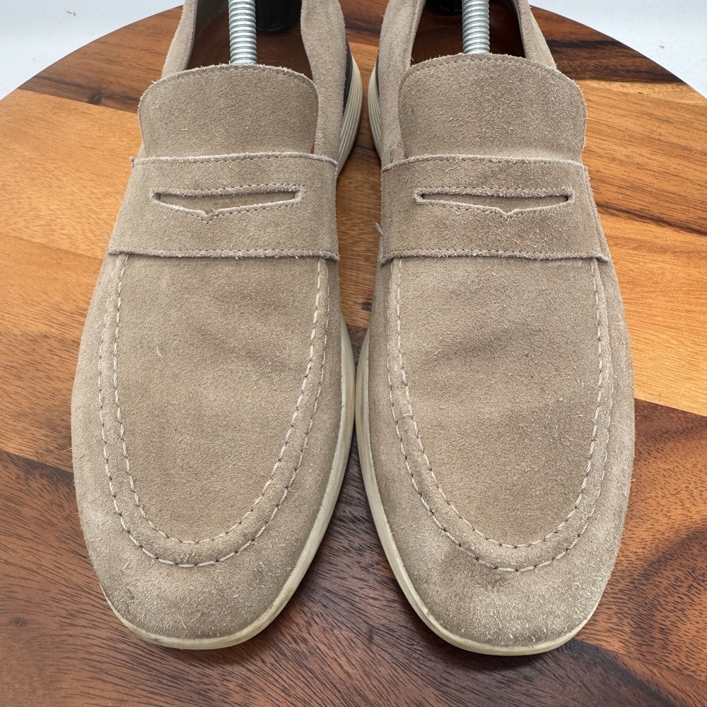 Wolf and Shepherd Mens Size 11 Crossover Shoe Brown Suede Slip On Casual Loafer - Picture 3 of 10